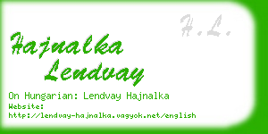 hajnalka lendvay business card